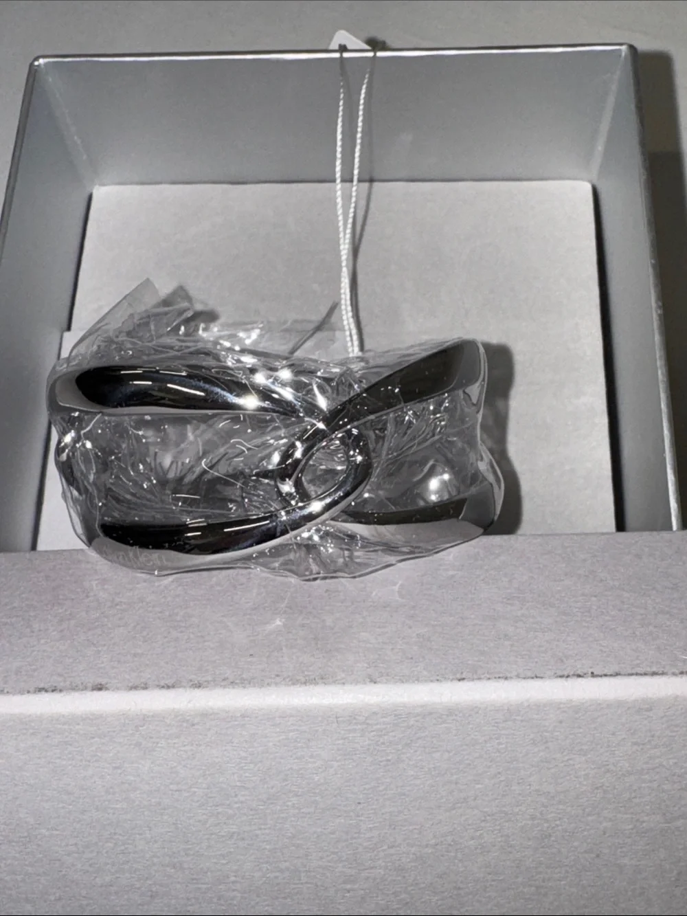 NWT Calvin Klein Silver Tone Bangle Bracelet w/ Box Sealed MSRP $165 CAD
